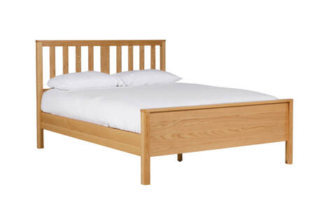 Rnt-404-OK 4'6 Bed-low footboard - Oak