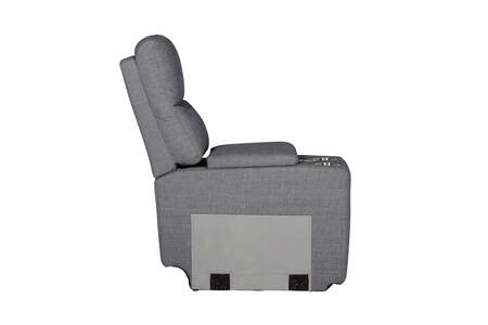 Console Sectional (with USB Charger) - Charcoal Fabric