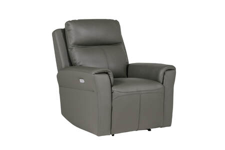 Rus-351-AH 1 Seater Electric Recliner - Ash Leather