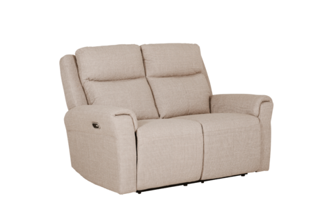 2 Seater Electric Reclininer - Mushroom Fabric