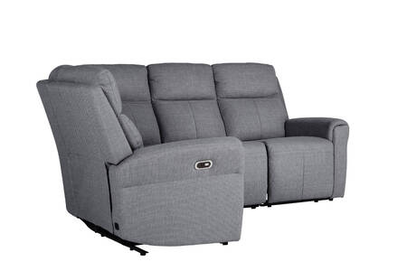 Corner Group Electric Recliner (4pcs) - Charcoal Fabric