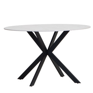 T4-12RT-W 1.2M Round White Sintered Stone Dining Table