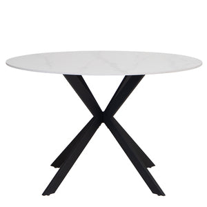 1.2M Round White Sintered Stone Dining Table