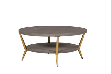 Tab-007-GY Coffee Table Round - Grey