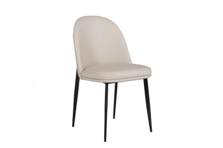 Dining Chair Leather - Taupe Cream