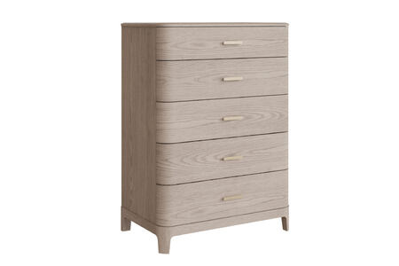 Tall Chest 5 Drawer - Parisian Cream
