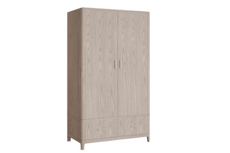 Wardrobe 2 Doors 2 Drawers - Parisian Cream