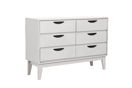 Lun-413-TP Dressing Chest 6 Drawer- Taupe