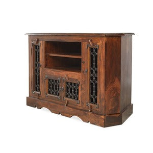 SH-048 - Corner Large Tv/Dvd/Vcr Cabinet - W114 H69 D56