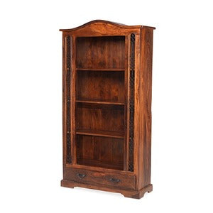 SH-052 - Jali Tall Bookcase 1 Drawer - W102 H190 D36
