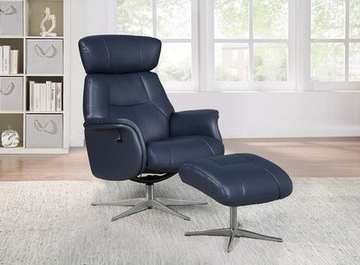 Swivel Recliner - Leather/Match