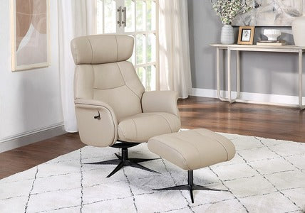 Swivel Recliner - Leather/Match