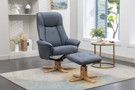 Swivel Recliner - Leather/Match
