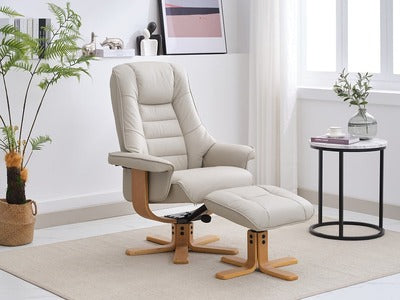 Swivel Recliner - Leather/Match