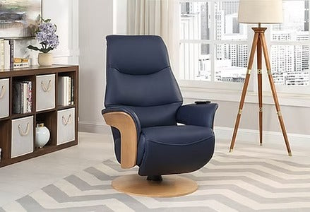 Swivel Recliner - Full Leather