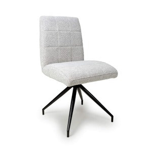 Dining Chair Boucle Smoke Grey