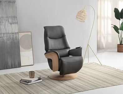 Swivel Recliner - Full Leather