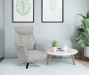 Swivel Recliner - Leather/Match
