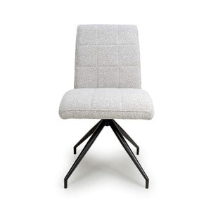 Dining Chair Boucle Smoke Grey